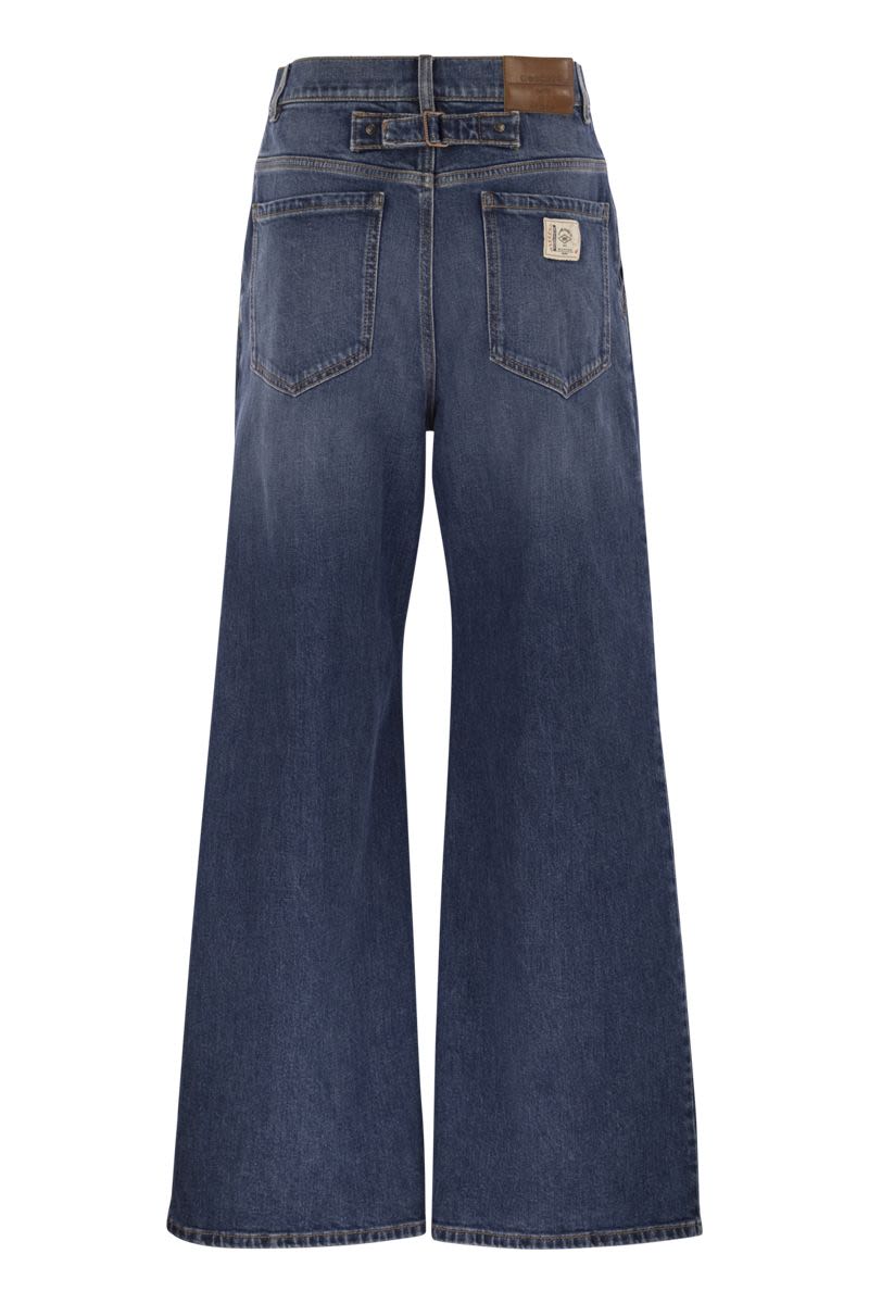 WEEKEND MAX MARA Comfort Wide Leg Denim Trousers
