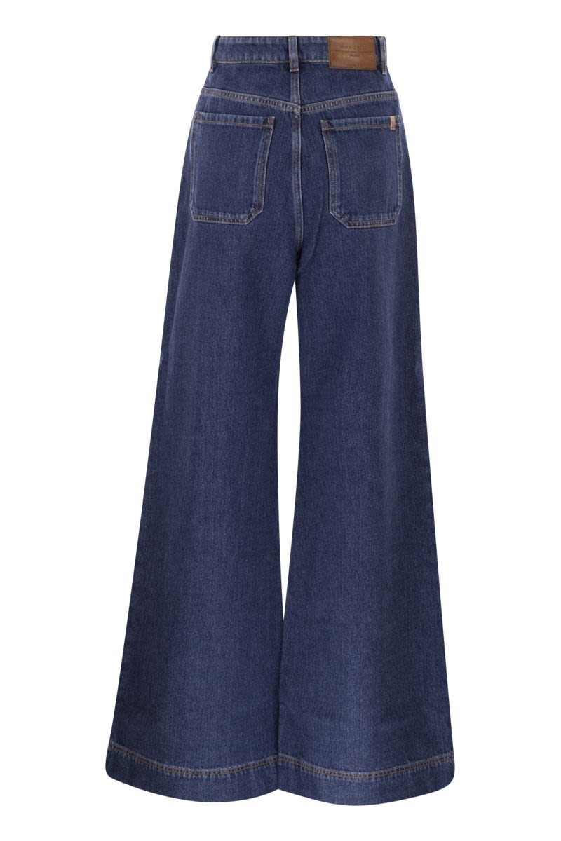 WEEKEND MAX MARA Wide Leg Cotton Denim Jeans - FW25