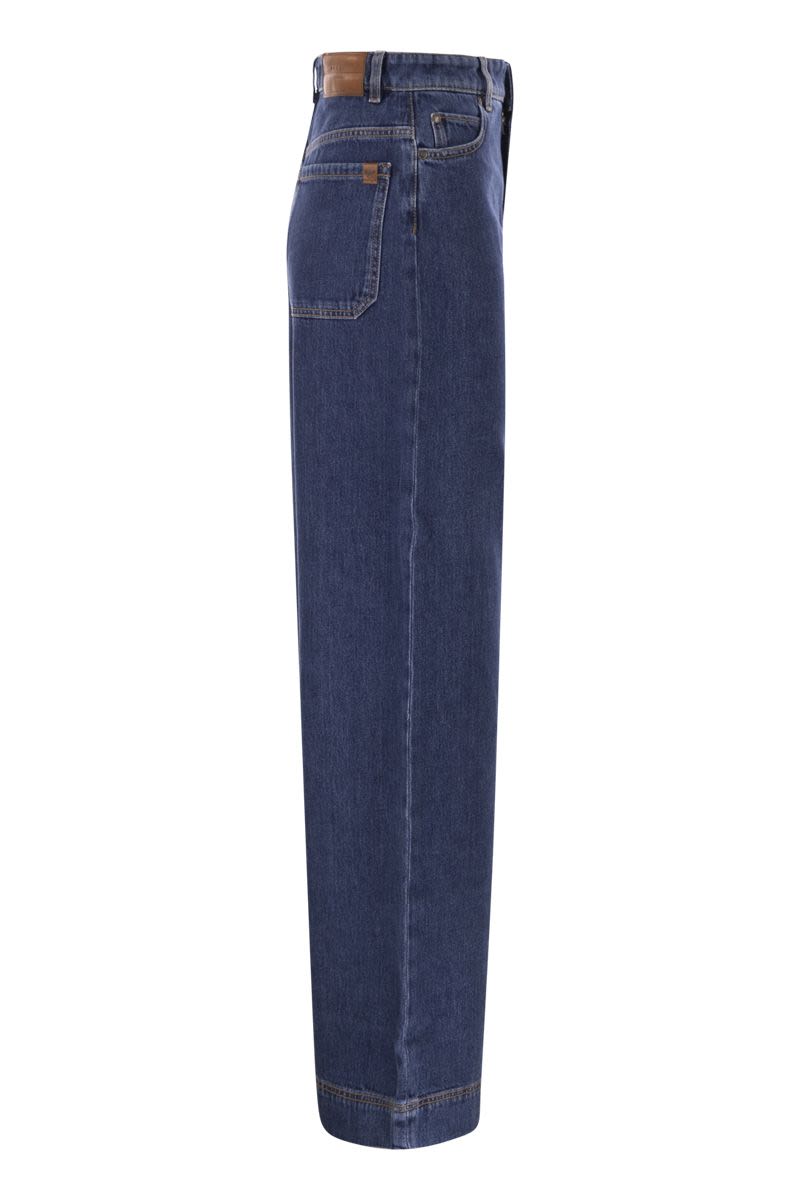 WEEKEND MAX MARA Wide Leg Cotton Denim Jeans - FW25
