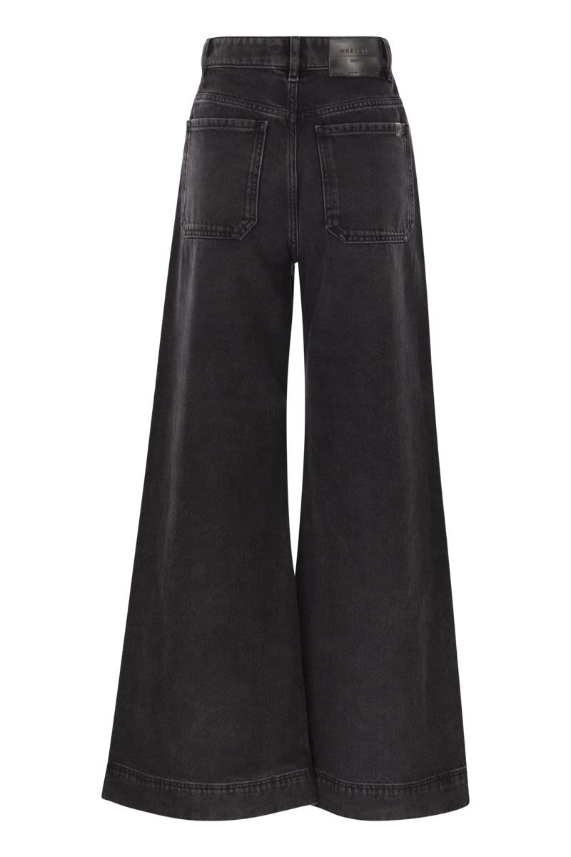 WEEKEND MAX MARA Wide Leg Cotton Denim Jeans
