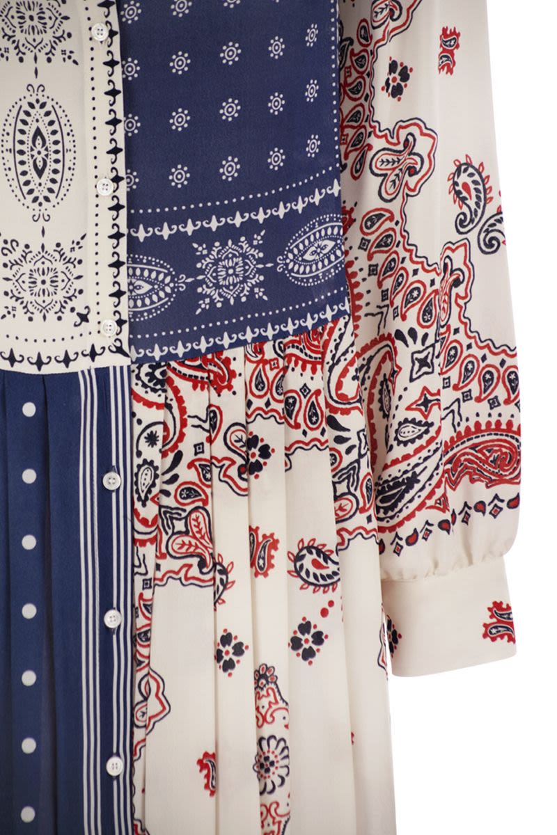 WEEKEND MAX MARA Printed Viscose Chemisier Long Dress