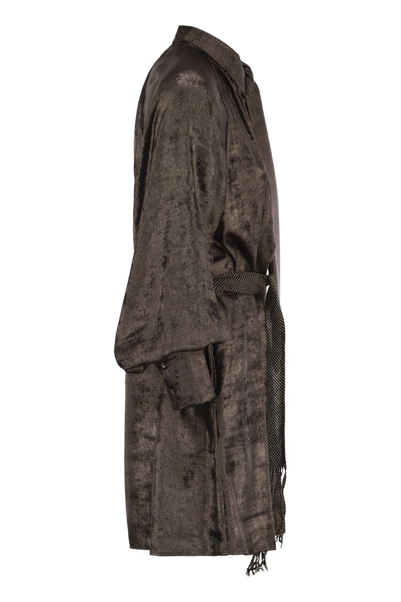 WEEKEND MAX MARA Mini Laminated Chiffon Dress