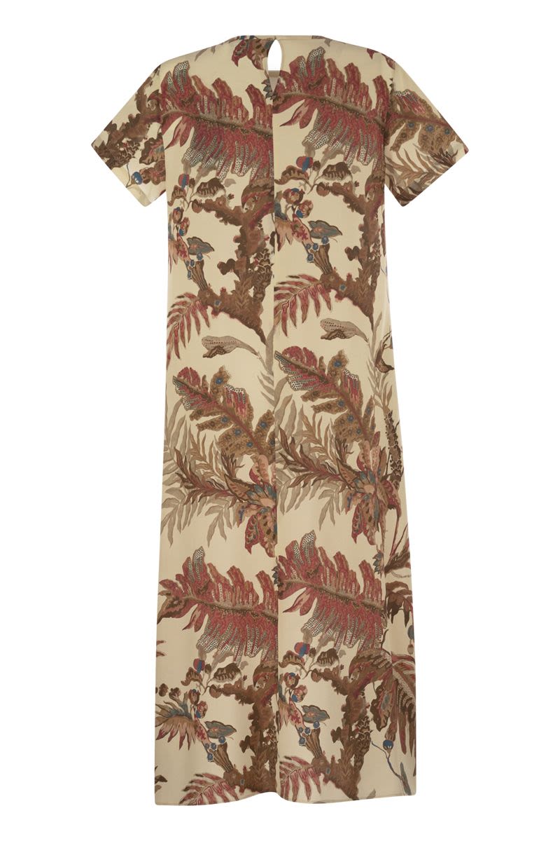 WEEKEND MAX MARA Printed Silk T-Shirt Midi Dress