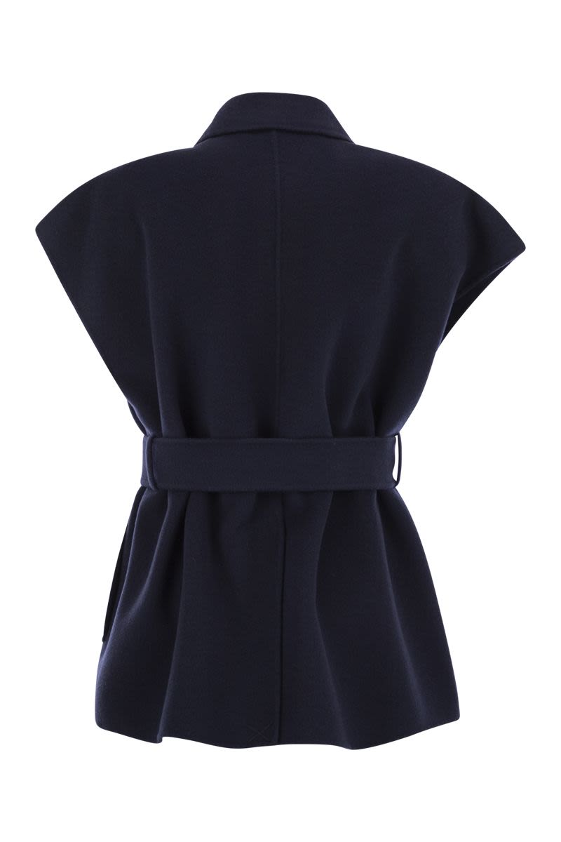 WEEKEND MAX MARA Sporty Wool Waistcoat with Belt
