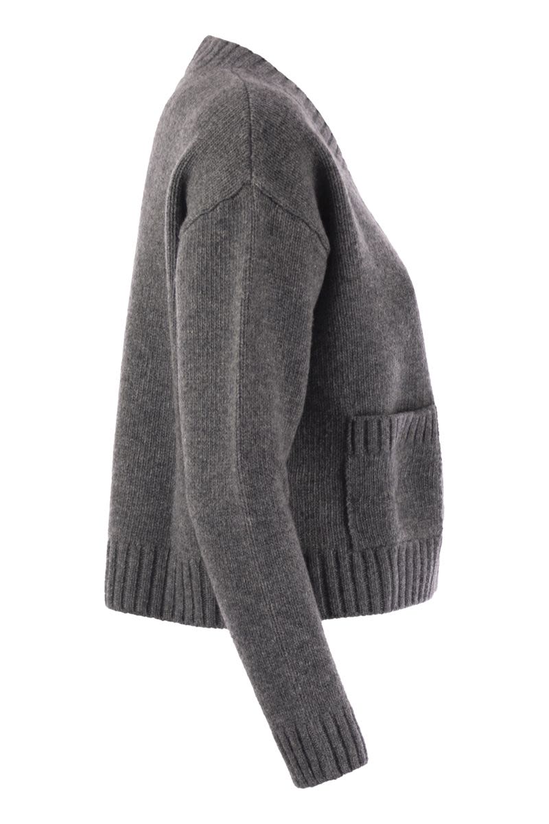 WEEKEND MAX MARA Cropped Virgin Wool Cardigan