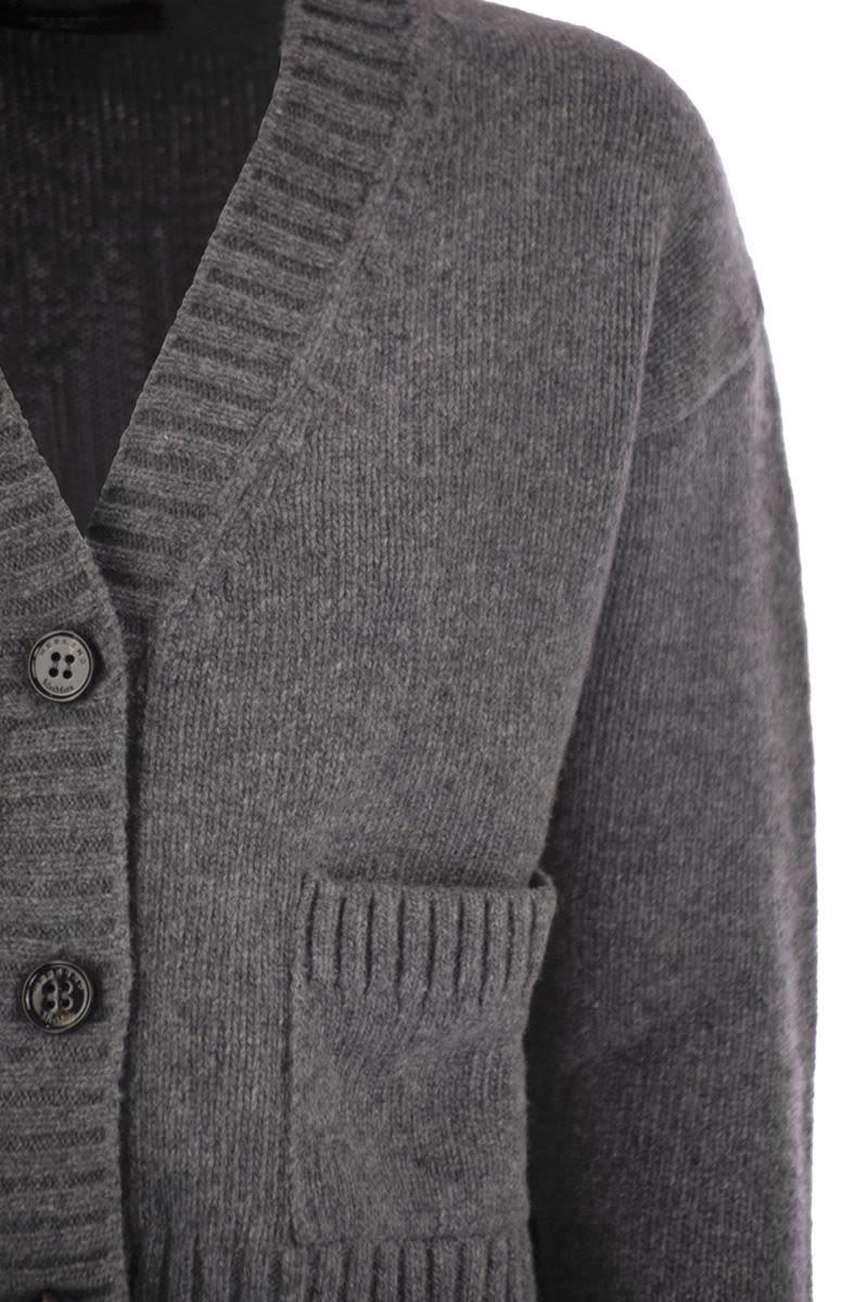 WEEKEND MAX MARA Cropped Virgin Wool Cardigan