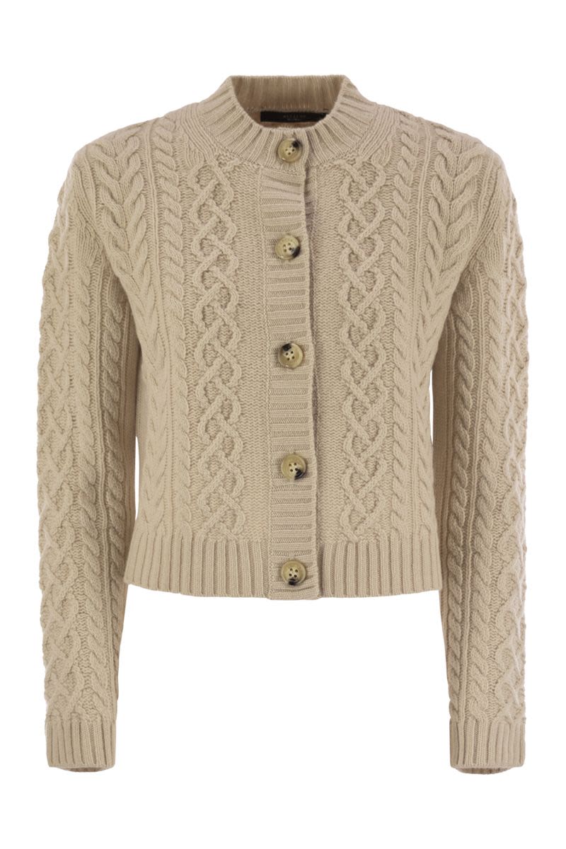 WEEKEND MAX MARA Cropped Wool Cardigan - Tight Fit