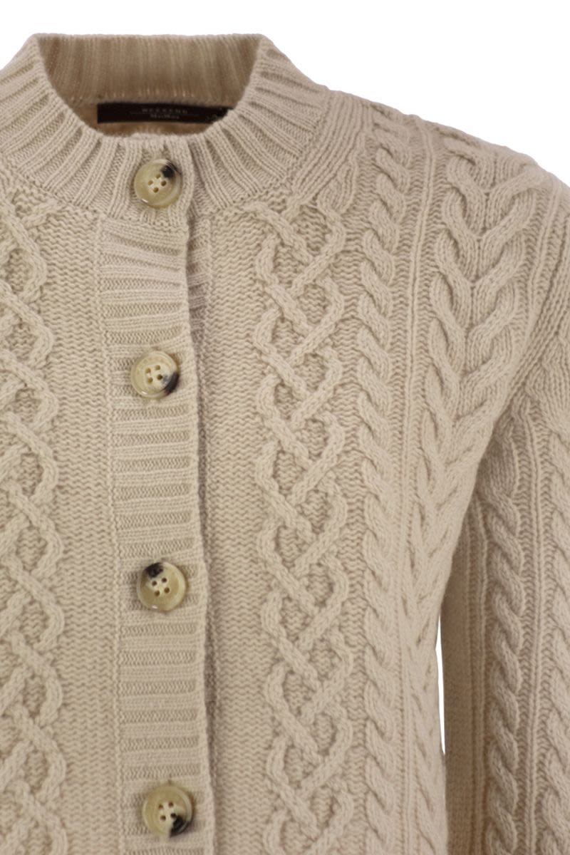 WEEKEND MAX MARA Cropped Wool Cardigan - Tight Fit