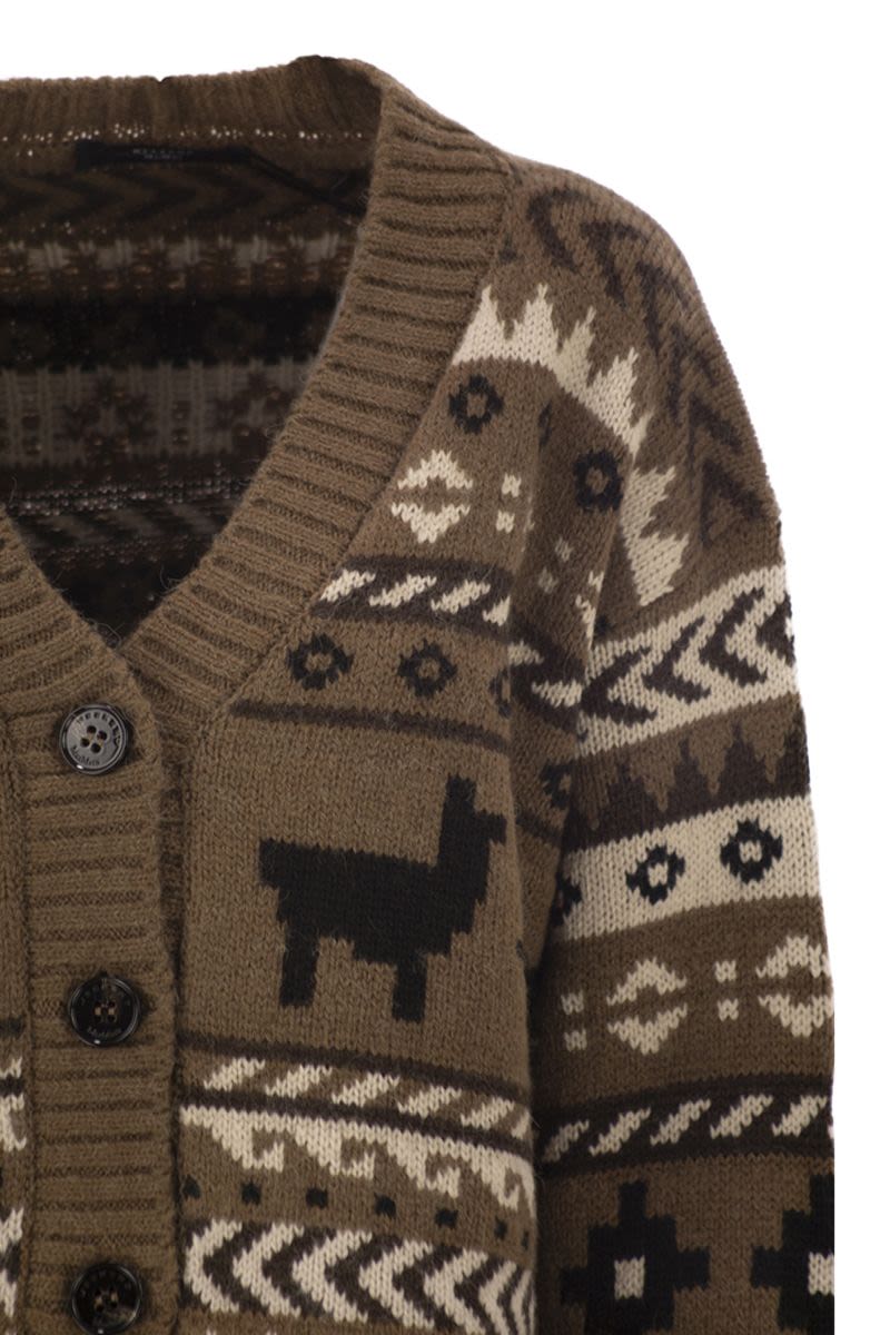 WEEKEND MAX MARA Oversized Jacquard Cardigan for Women