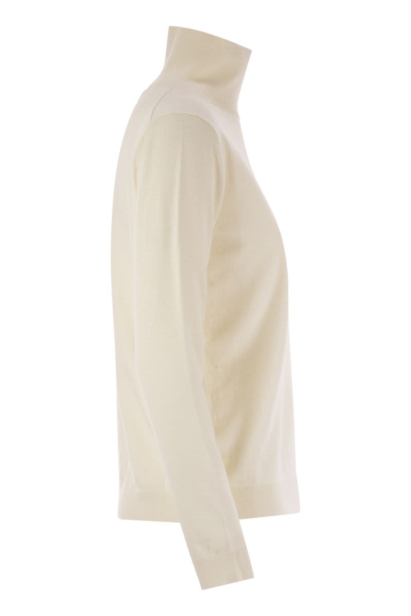 WEEKEND MAX MARA Silk and Wool Blend Turtleneck Sweater for Women