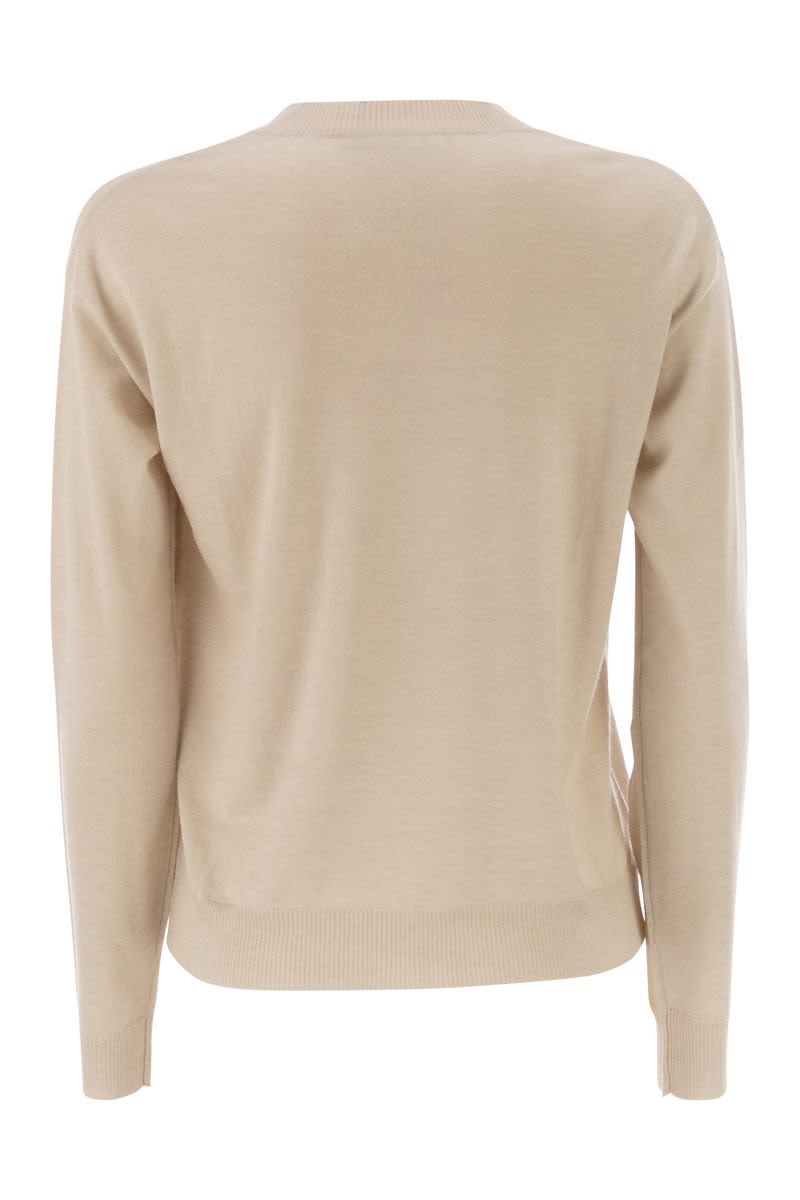WEEKEND MAX MARA V-Neck Jumper in Wool and Cashmere - Relaxed Fit