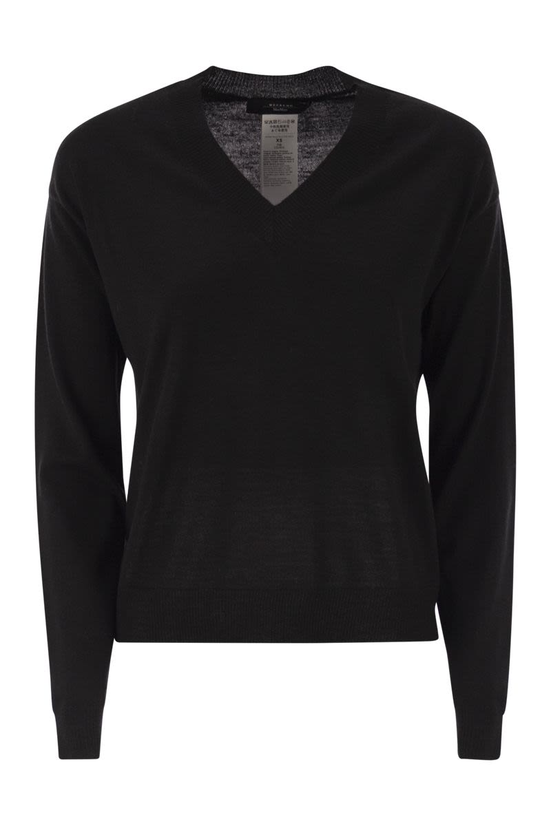 WEEKEND MAX MARA V-Neck Jumper in Wool and Cashmere - Relaxed Fit