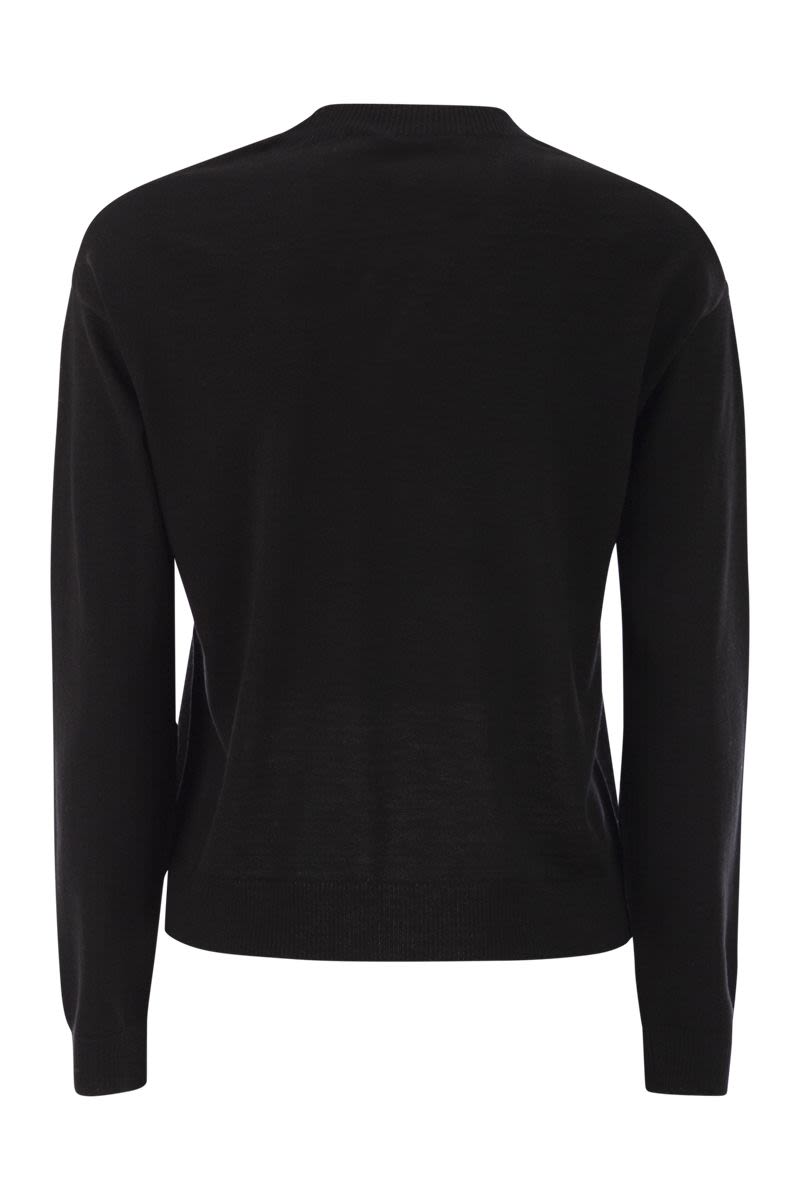 WEEKEND MAX MARA V-Neck Jumper in Wool and Cashmere - Relaxed Fit