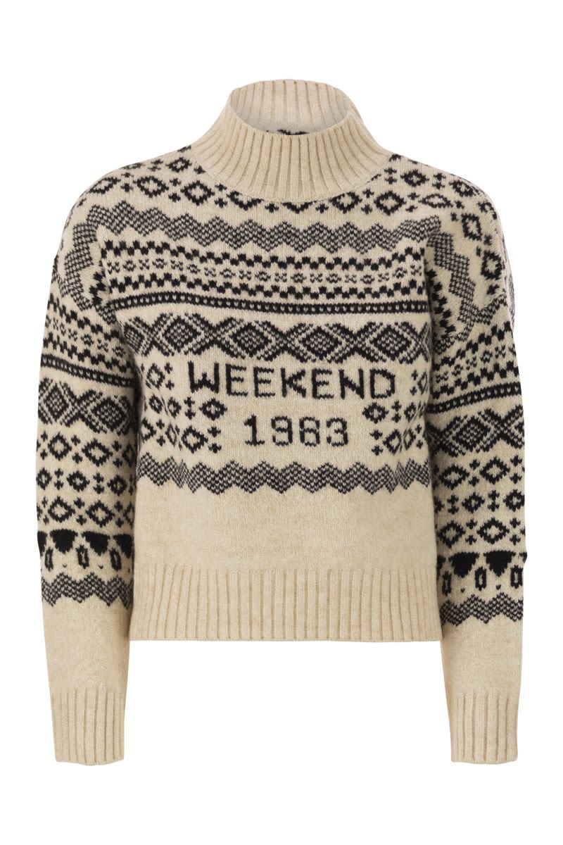 WEEKEND MAX MARA Oversized Jacquard Wool and Alpaca Jumper