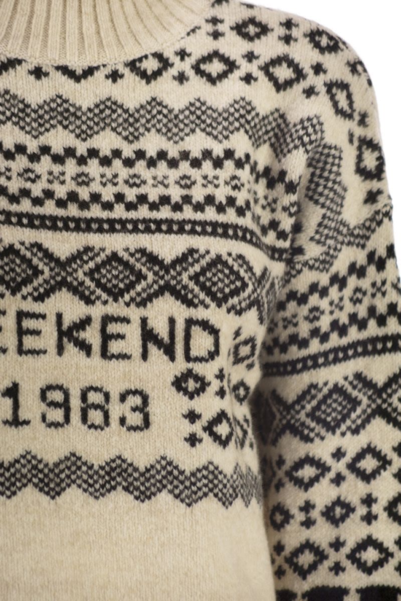 WEEKEND MAX MARA Oversized Jacquard Wool and Alpaca Jumper