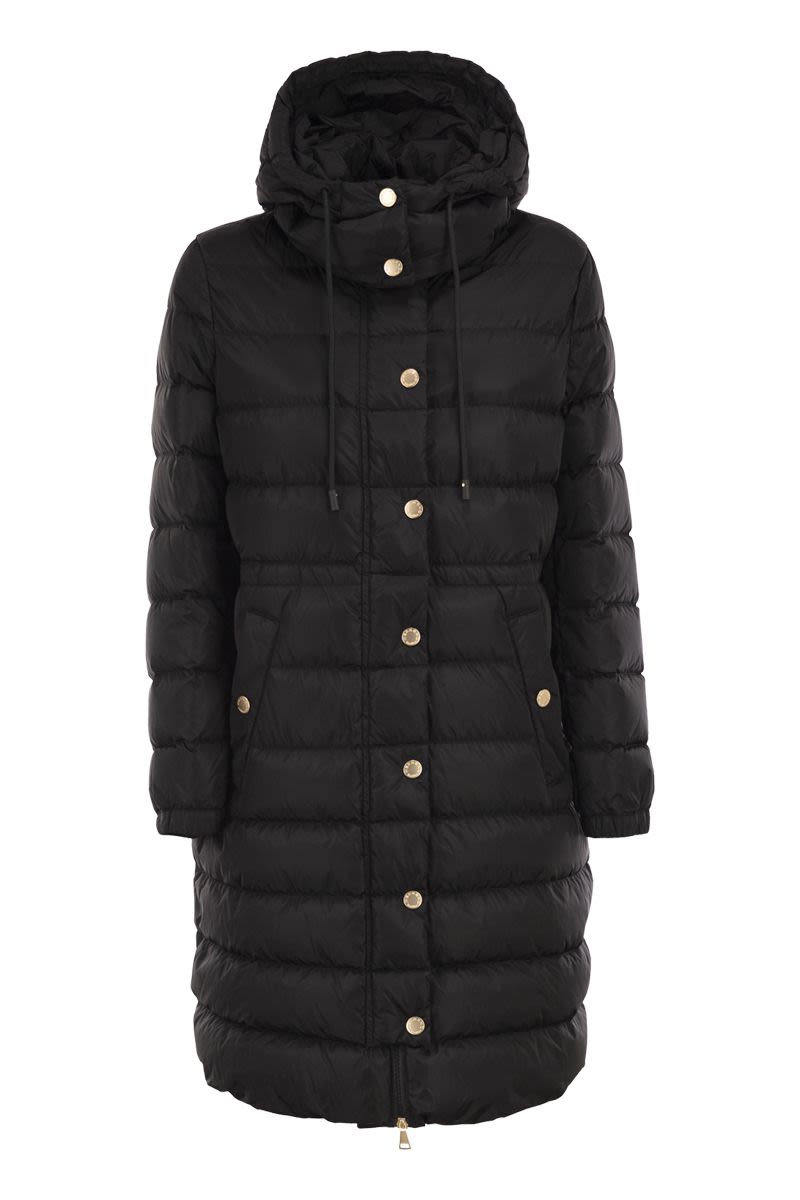 WEEKEND MAX MARA Slim Fit Midi Down Jacket with Detachable Hood