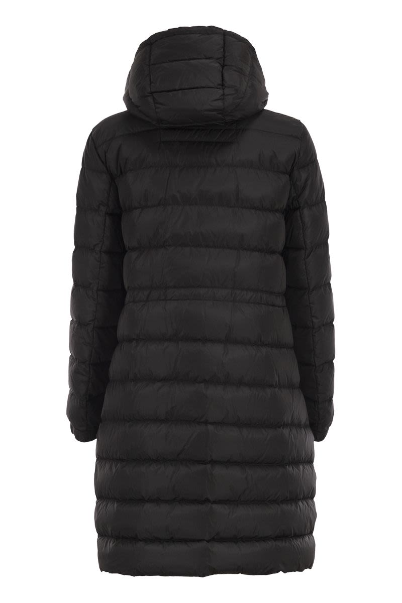 WEEKEND MAX MARA Slim Fit Midi Down Jacket with Detachable Hood