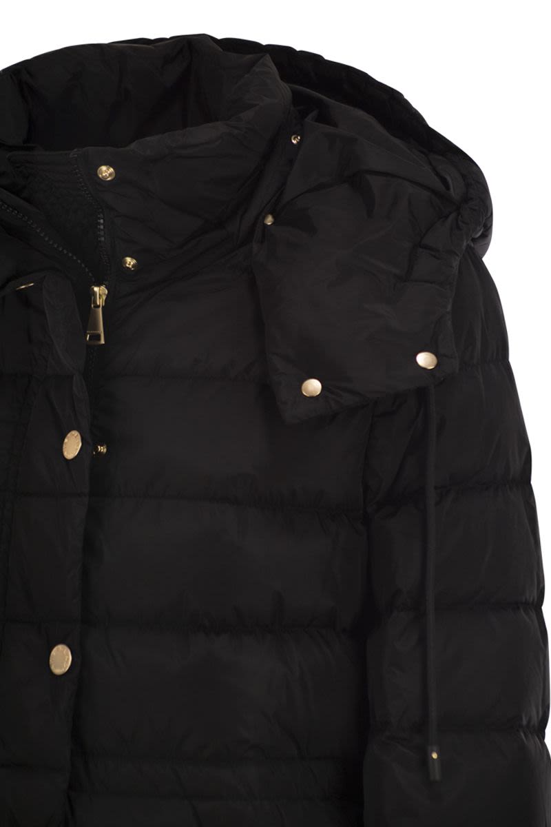 WEEKEND MAX MARA Slim Fit Midi Down Jacket with Detachable Hood
