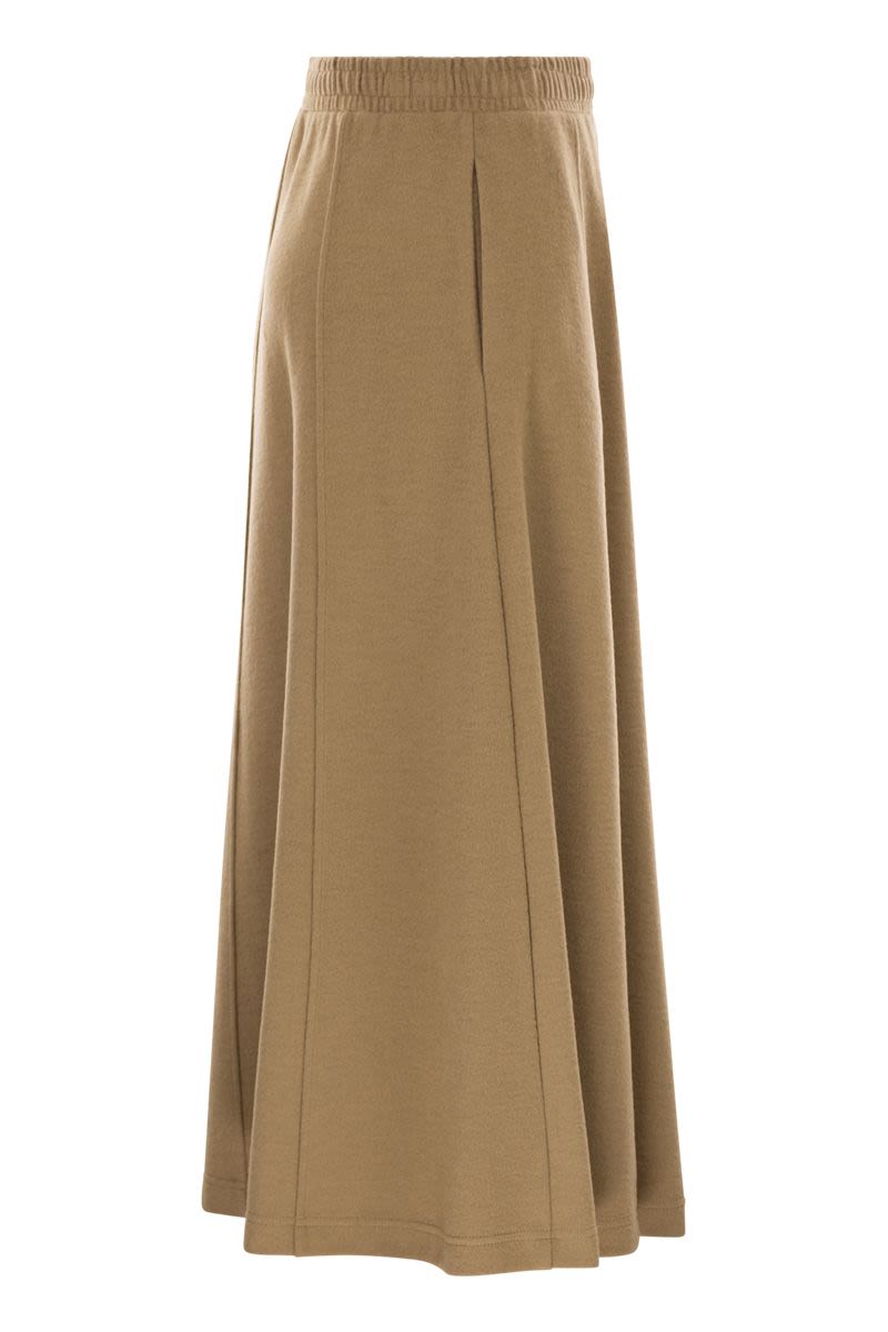 WEEKEND MAX MARA Draped Midi Skirt with Elastic Waist and Pockets