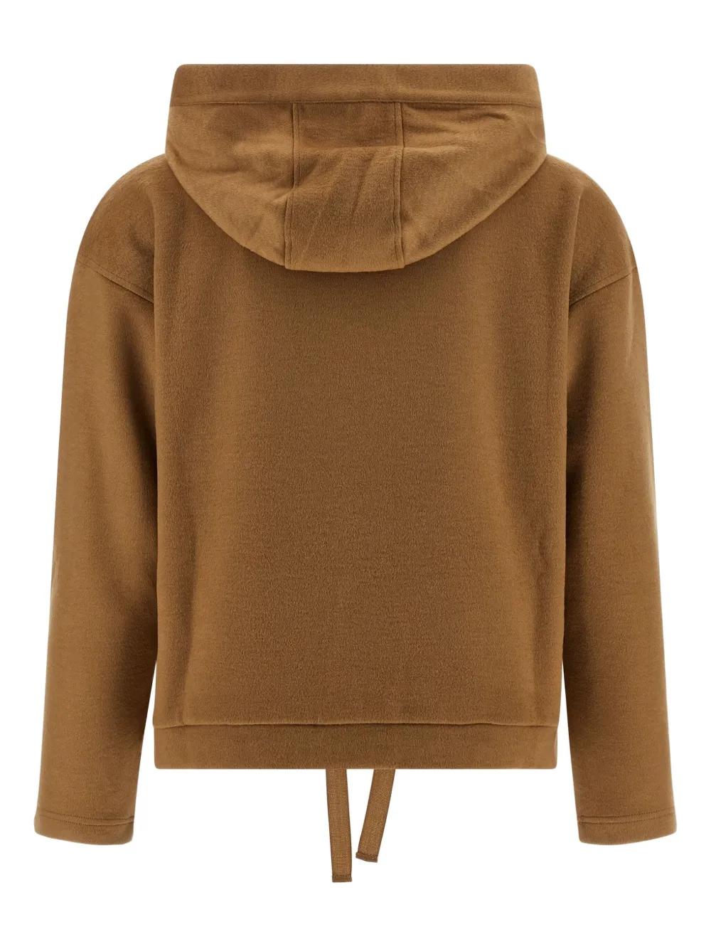 WEEKEND MAX MARA Relaxed Fit Draped Hoodie Sweatshirt