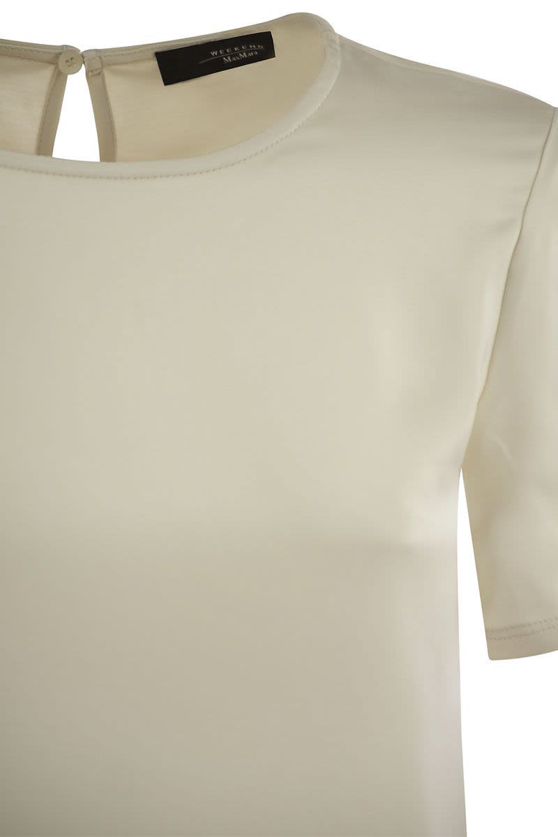 WEEKEND MAX MARA Satin Crew-Neck T-Shirt with Back Detail