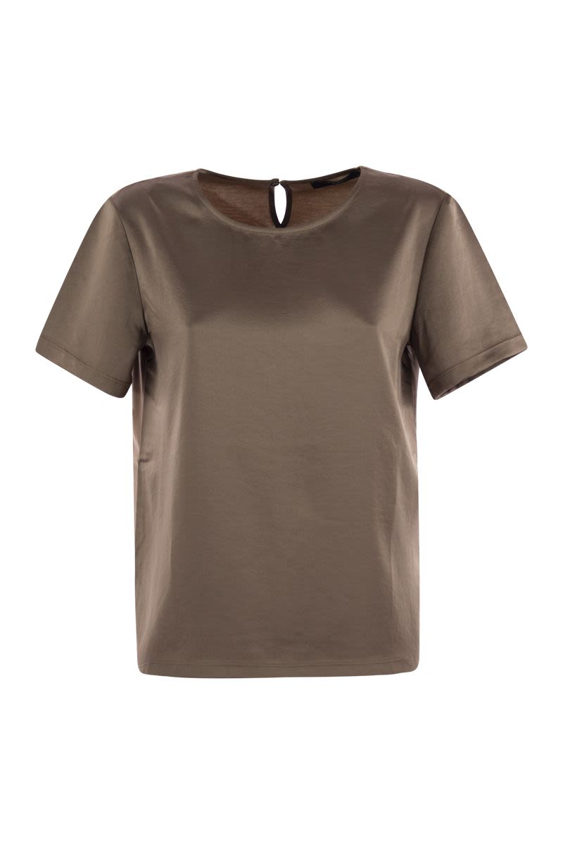 WEEKEND MAX MARA Satin and Viscose Crew-Neck T-Shirt