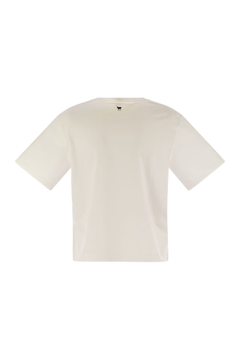 WEEKEND MAX MARA Boxy Fit Printed Organic Cotton T-Shirt