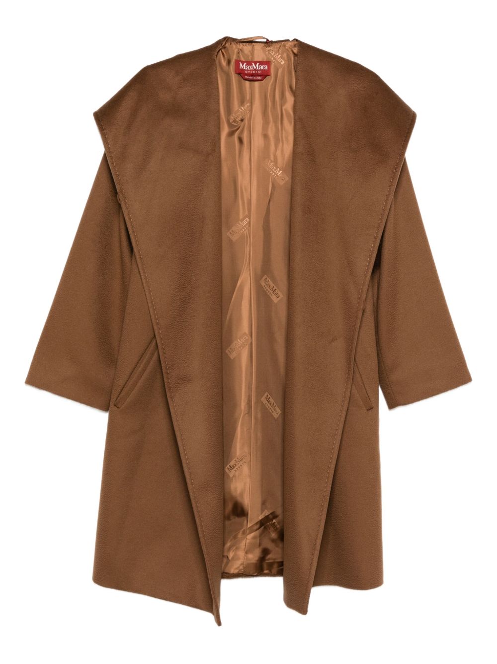 MAX MARA STUDIO Long Sleeve Tailored Jacket with Belt - Size 40