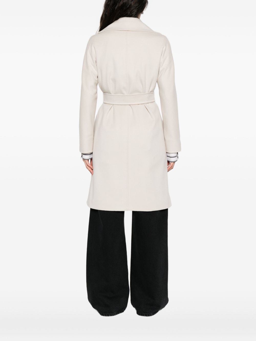 MAX MARA STUDIO Flared Line Wool Drap Jacket with Important Lapel Collar