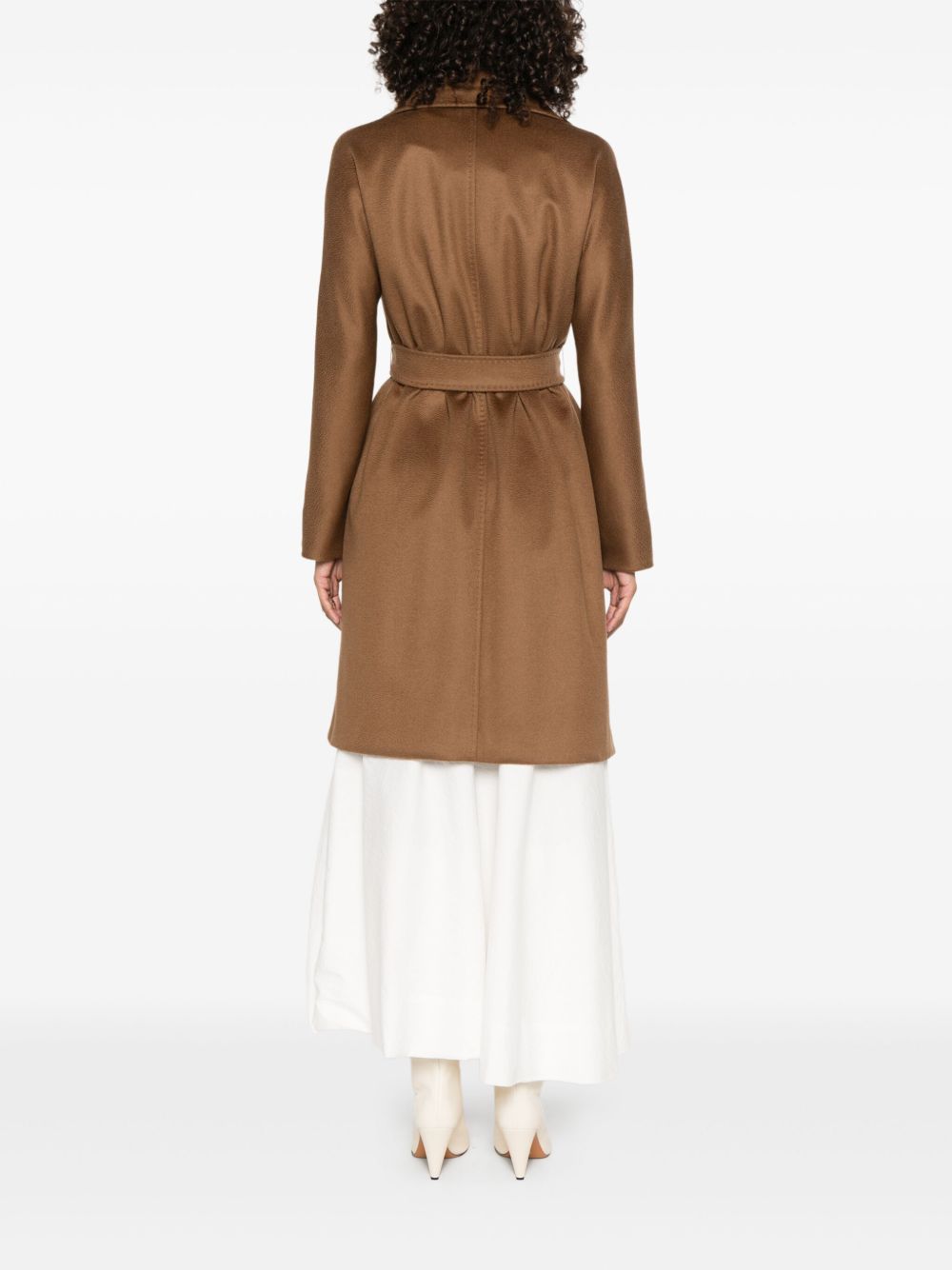 MAX MARA STUDIO Pure Wool Drap Jacket with Flared Design and Kimono Sleeves
