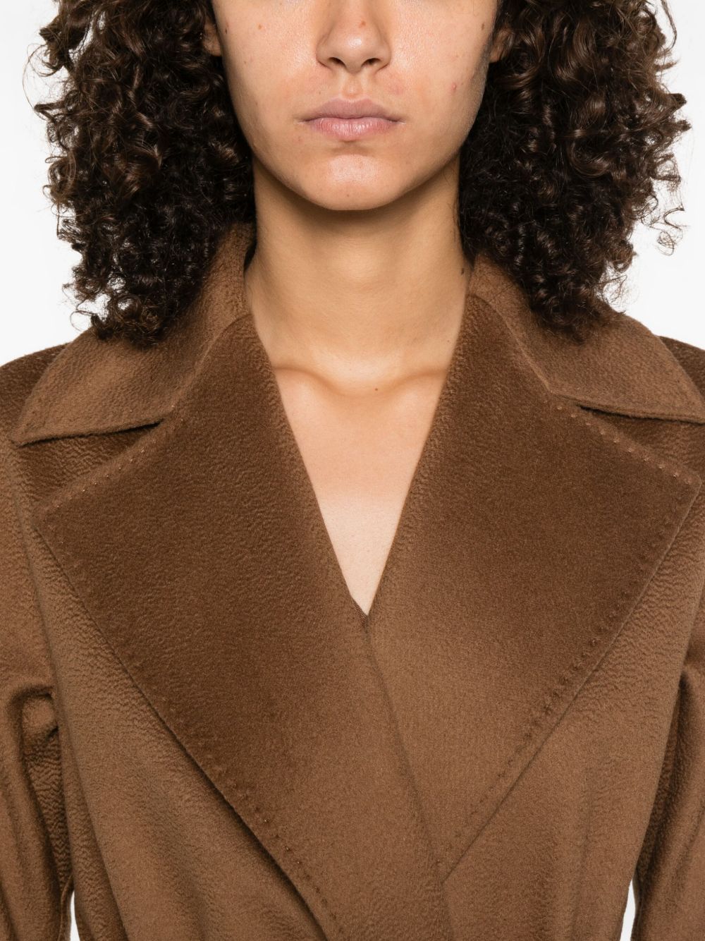 MAX MARA STUDIO Pure Wool Drap Jacket with Flared Design and Kimono Sleeves