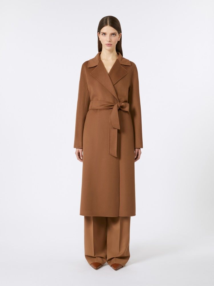 MAX MARA STUDIO Belted Wrap Jacket with Oversized Fit