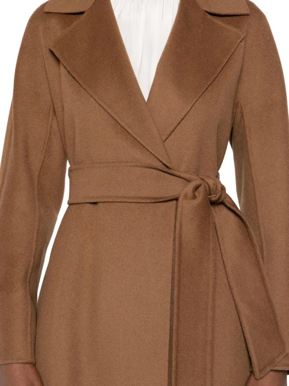MAX MARA STUDIO Belted Wrap Jacket with Oversized Fit