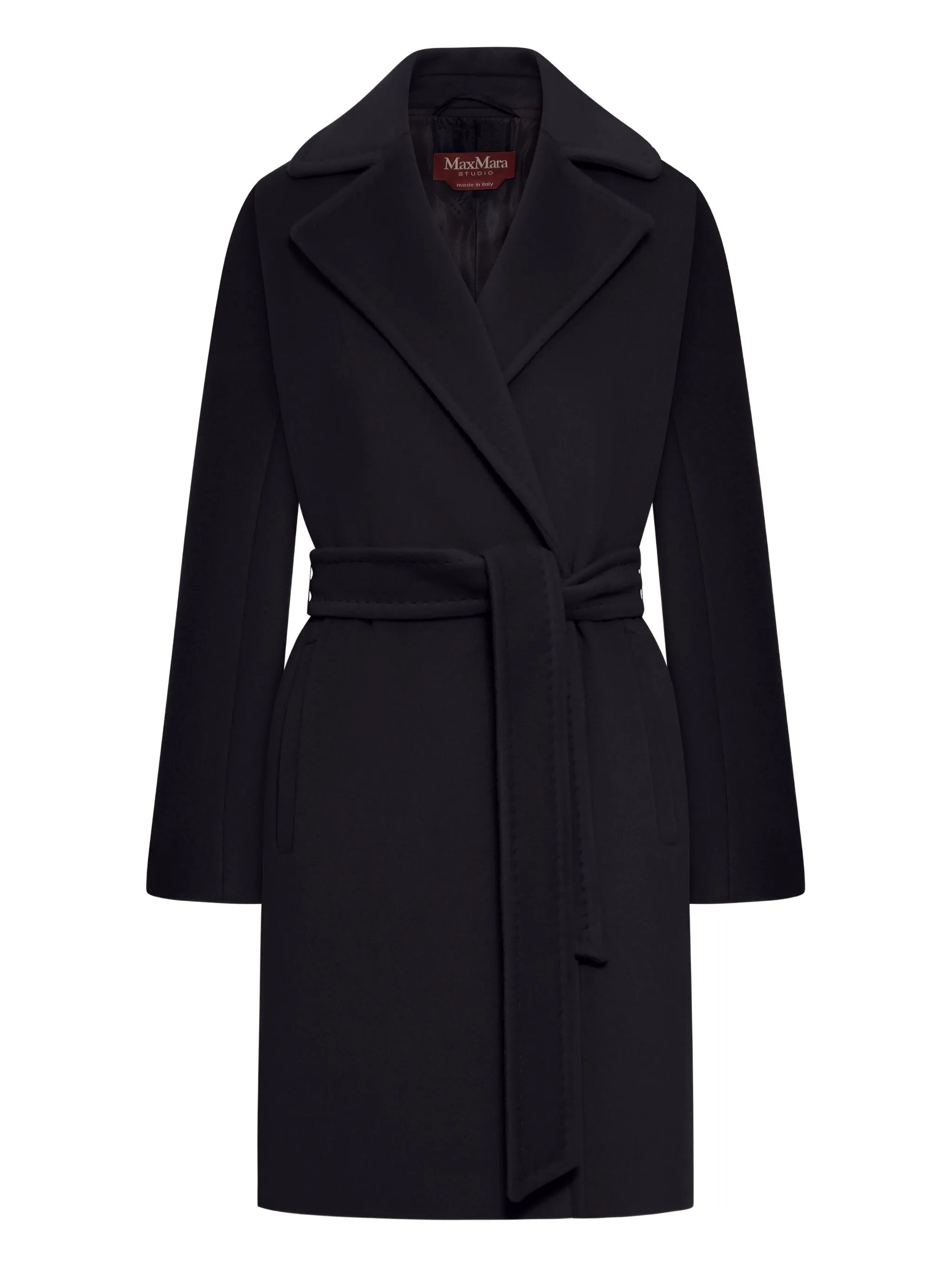 MAX MARA Luxurious Wool Beaver Dressing Gown - Midi Length