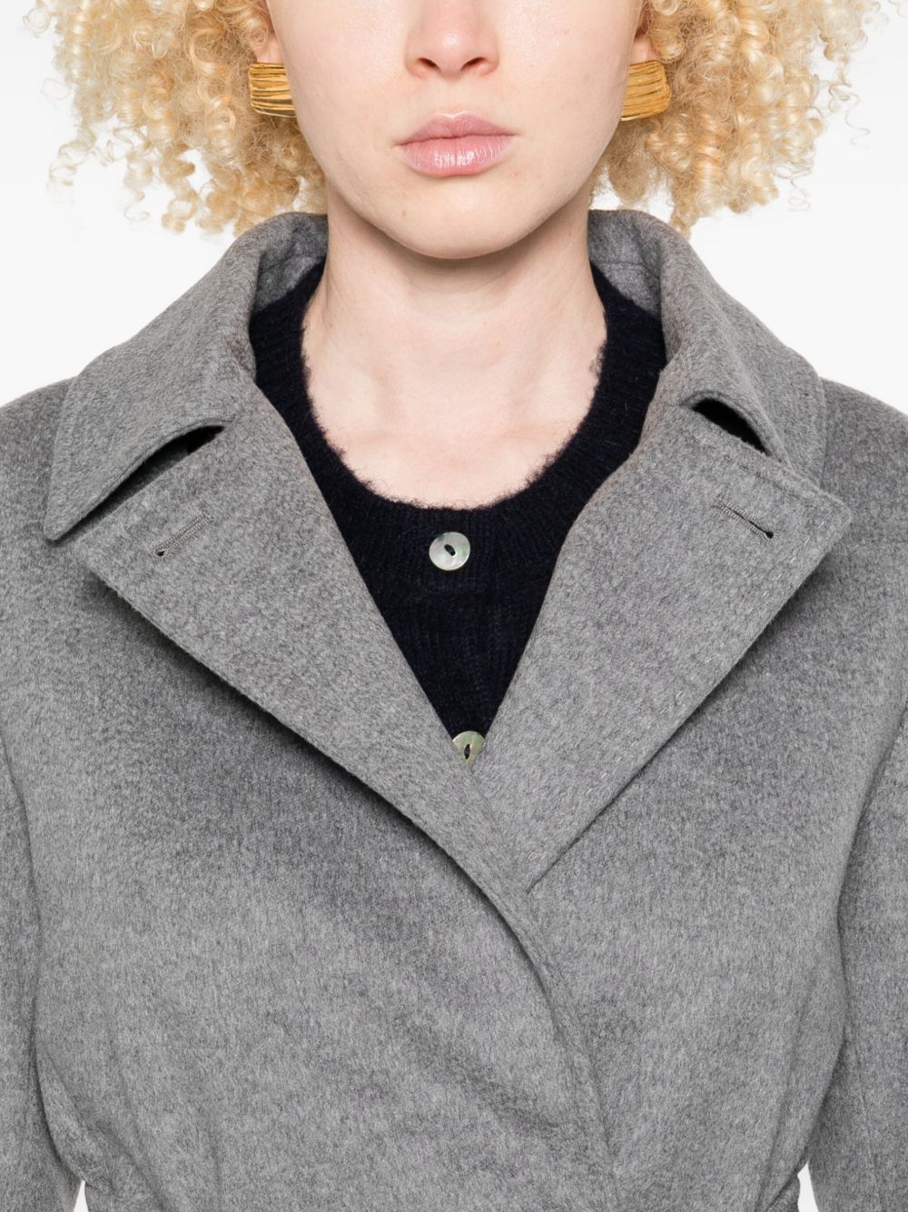 MAX MARA STUDIO Chic Wool Dressing Gown Jacket