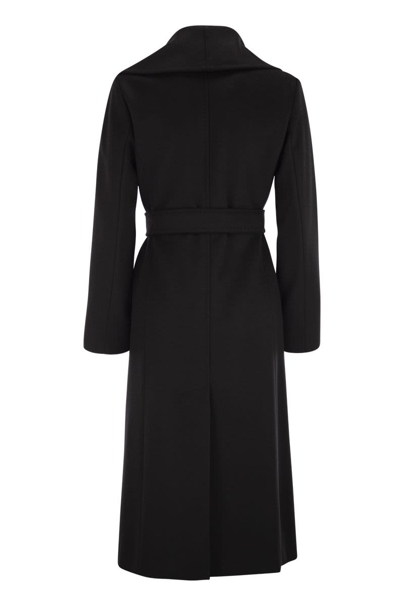 MAX MARA Wool Drap Long Dressing Gown Jacket with Scarf Collar