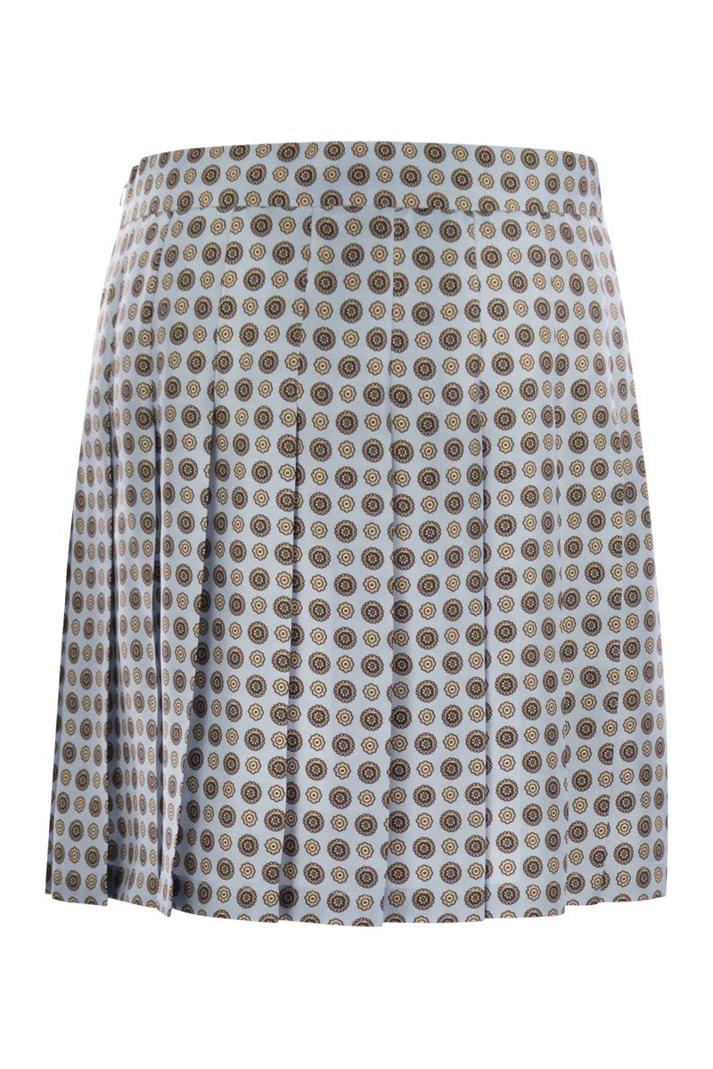 MAX MARA Mini Pleated Silk Skirt