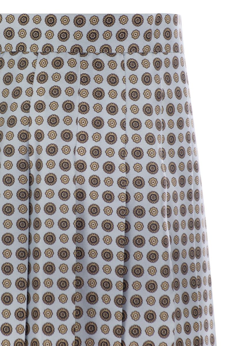 MAX MARA Mini Pleated Silk Skirt