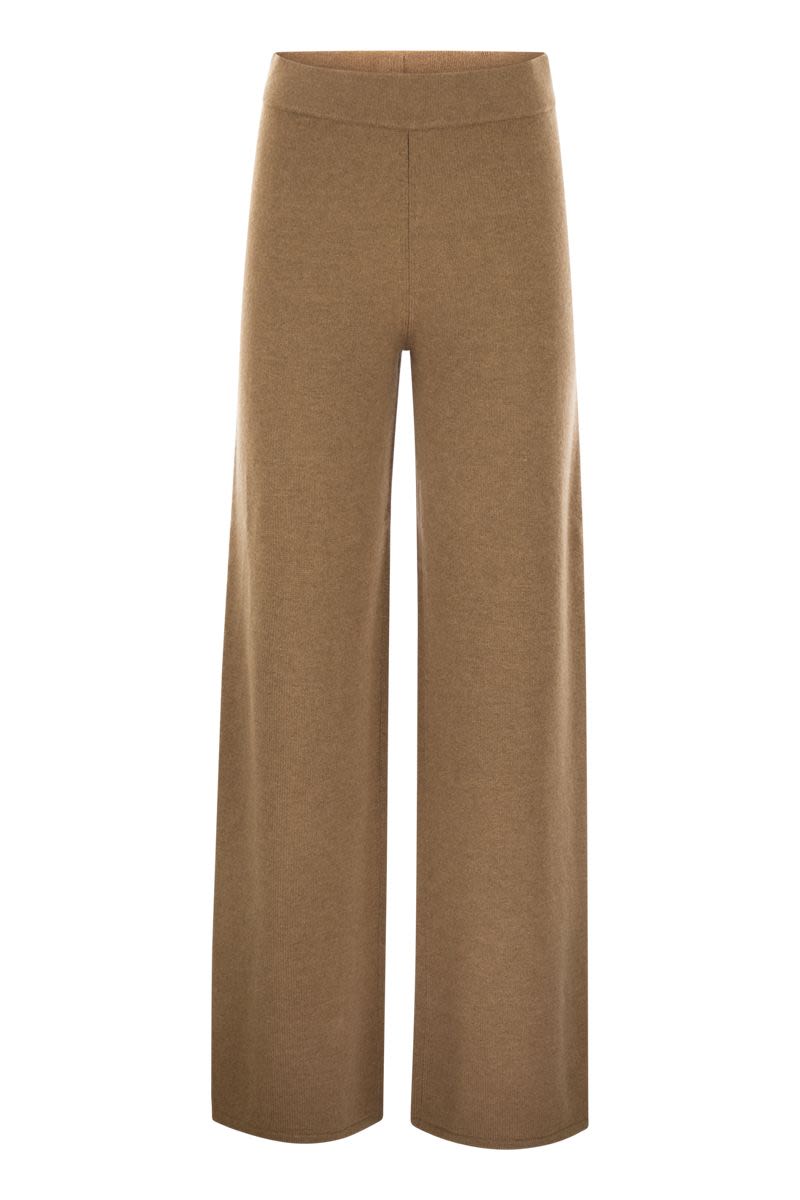 MAX MARA Wide Leg Wool and Cashmere Trousers