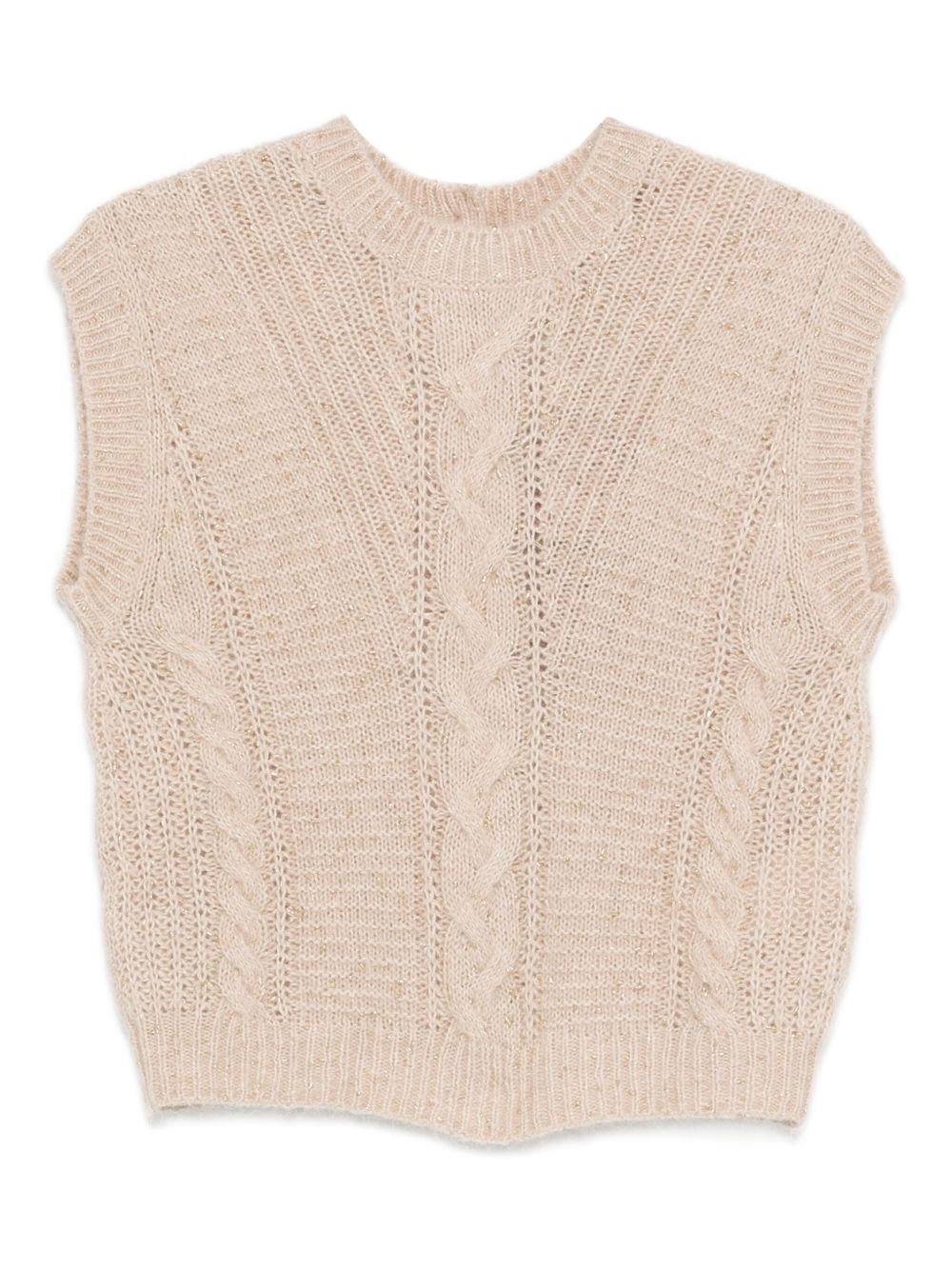 MAX MARA STUDIO Chic Knit Vest with Back Button Closure