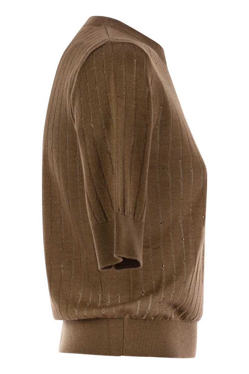 MAX MARA Women’s Wool and Silk Sweater with Sequins - Tight Fit