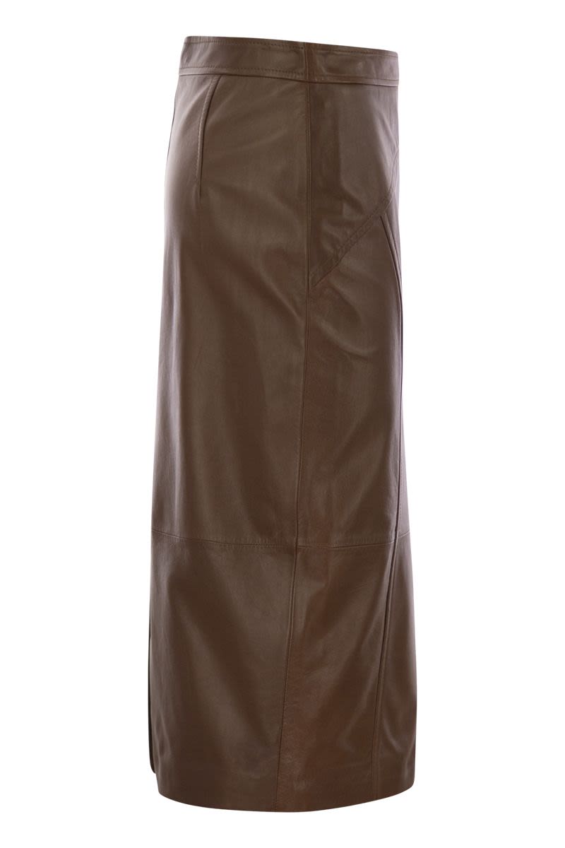 MAX MARA High-Waisted Nappa Leather Pencil Skirt