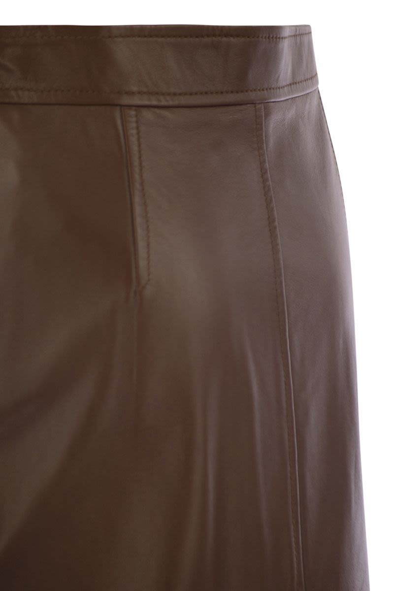 MAX MARA High-Waisted Nappa Leather Pencil Skirt