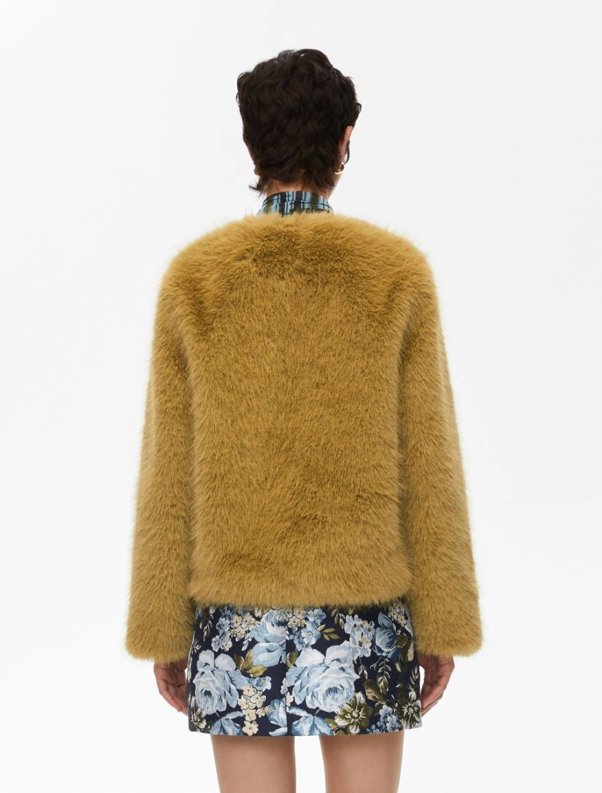 I BLUES Faux-Fur Outerwear for Women - Mini Style