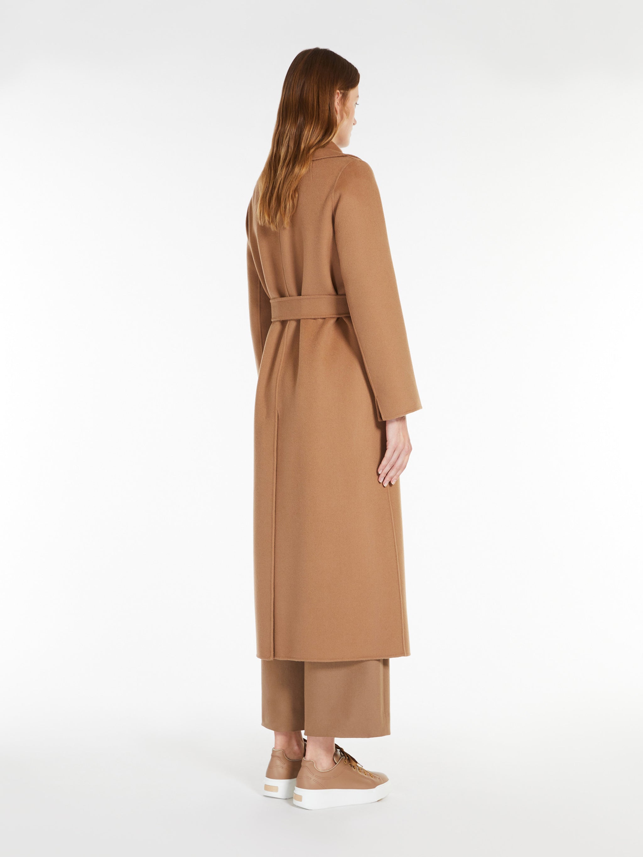 S MAX MARA Long Pure Wool Dressing Gown Jacket