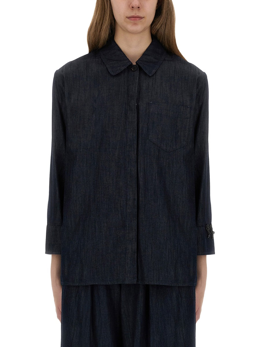 S MAX MARA Regular Fit Cotton Shirt - Size 40 IT
