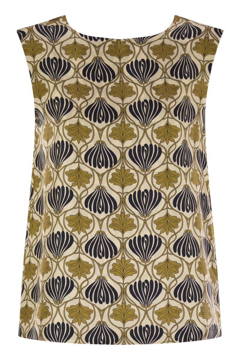S MAX MARA Reversible Printed Silk Top - FW25 Edition
