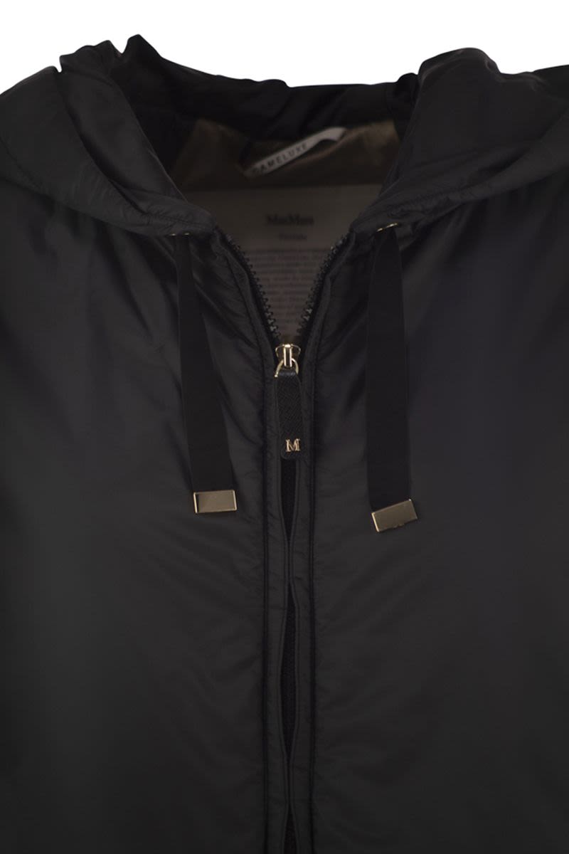 MAX MARA THE CUBE Drip-Proof Canvas Waistcoat with Hood