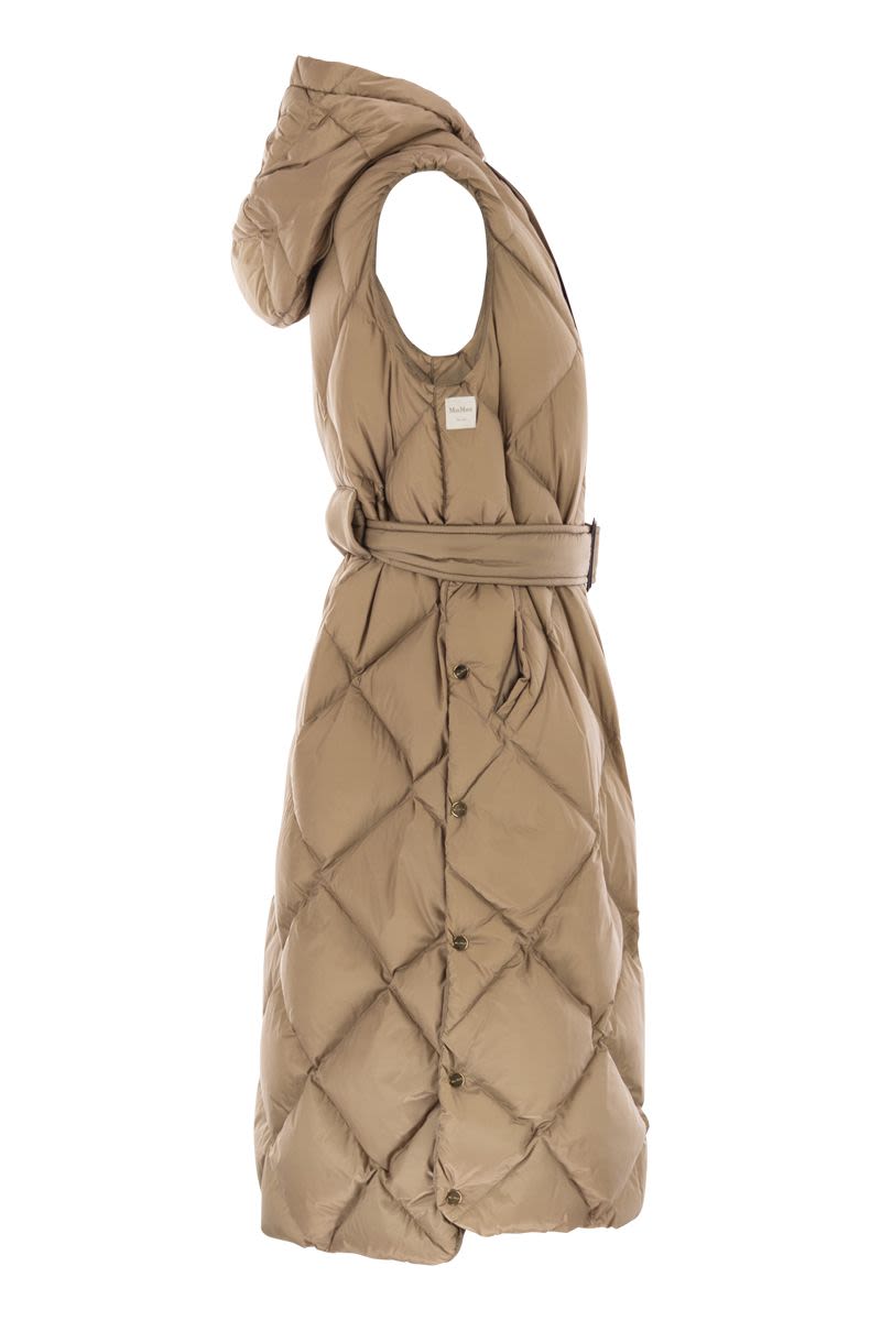 MAX MARA THE CUBE Midi Padded Waistcoat with Removable Belt