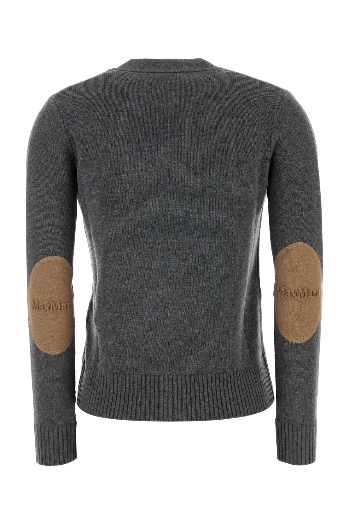 S MAX MARA Relaxed Fit Wool Cardigan with V-Neck - Size M